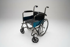 SILLA DE RUEDAS ESTANDAR REPOSABRAZOS Y PIES FIJOS COLOR NEGRA