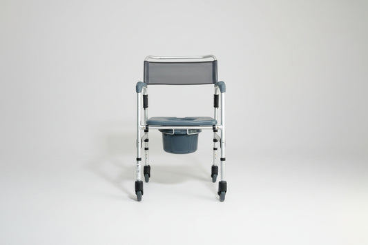 COMODO SANITARIO EN ALUMINIO CON RUEDAS KONFORT PLUS